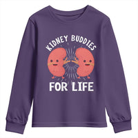 Funny Kidney Buddies For Life Youth Sweatshirt Organ Transplant Donor Recipient Matching