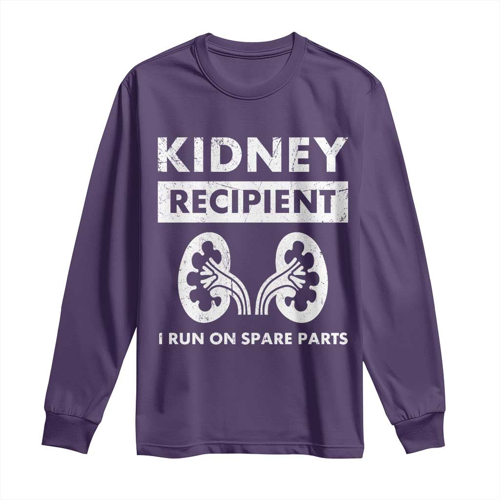 Kidney Recipient Run On Spare Parts Long Sleeve Shirt Matching Recovery