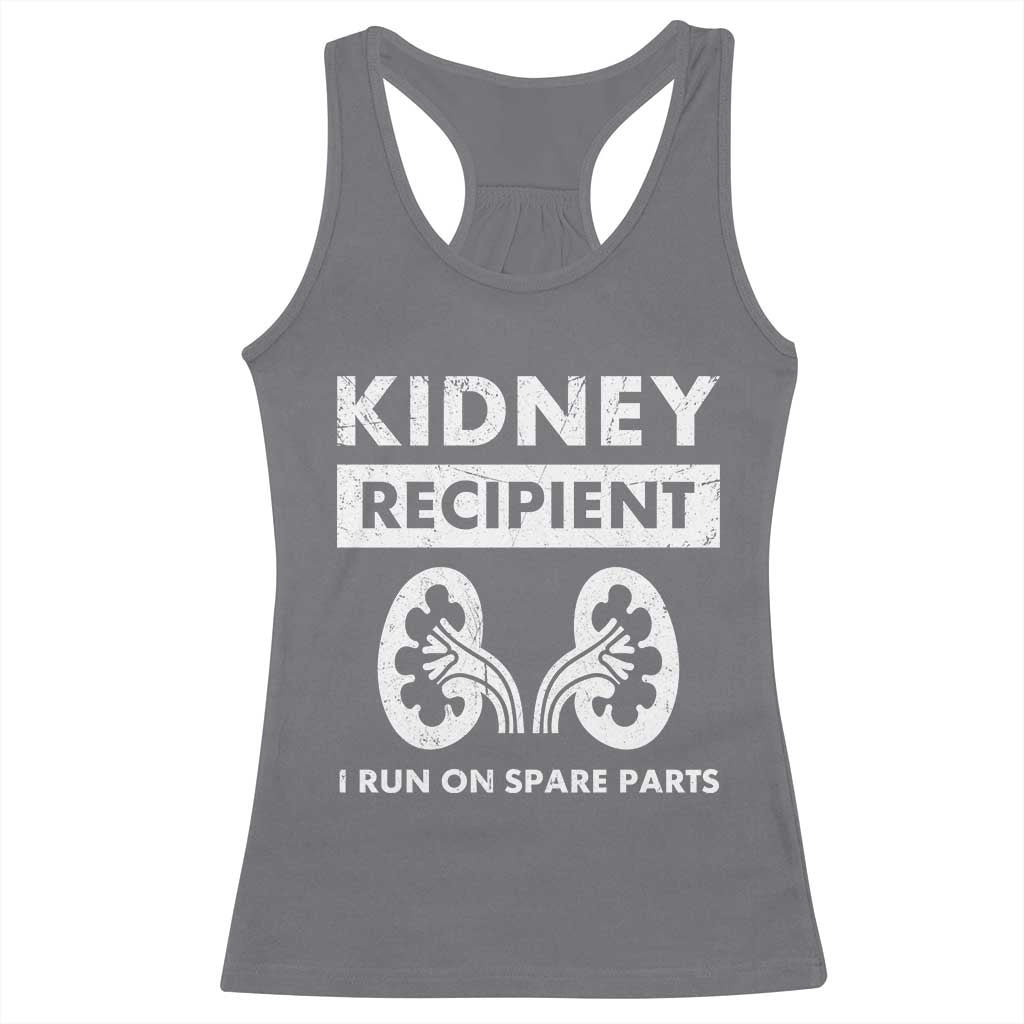 Kidney Recipient Run On Spare Parts Racerback Tank Top Matching Recovery