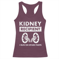 Kidney Recipient Run On Spare Parts Racerback Tank Top Matching Recovery