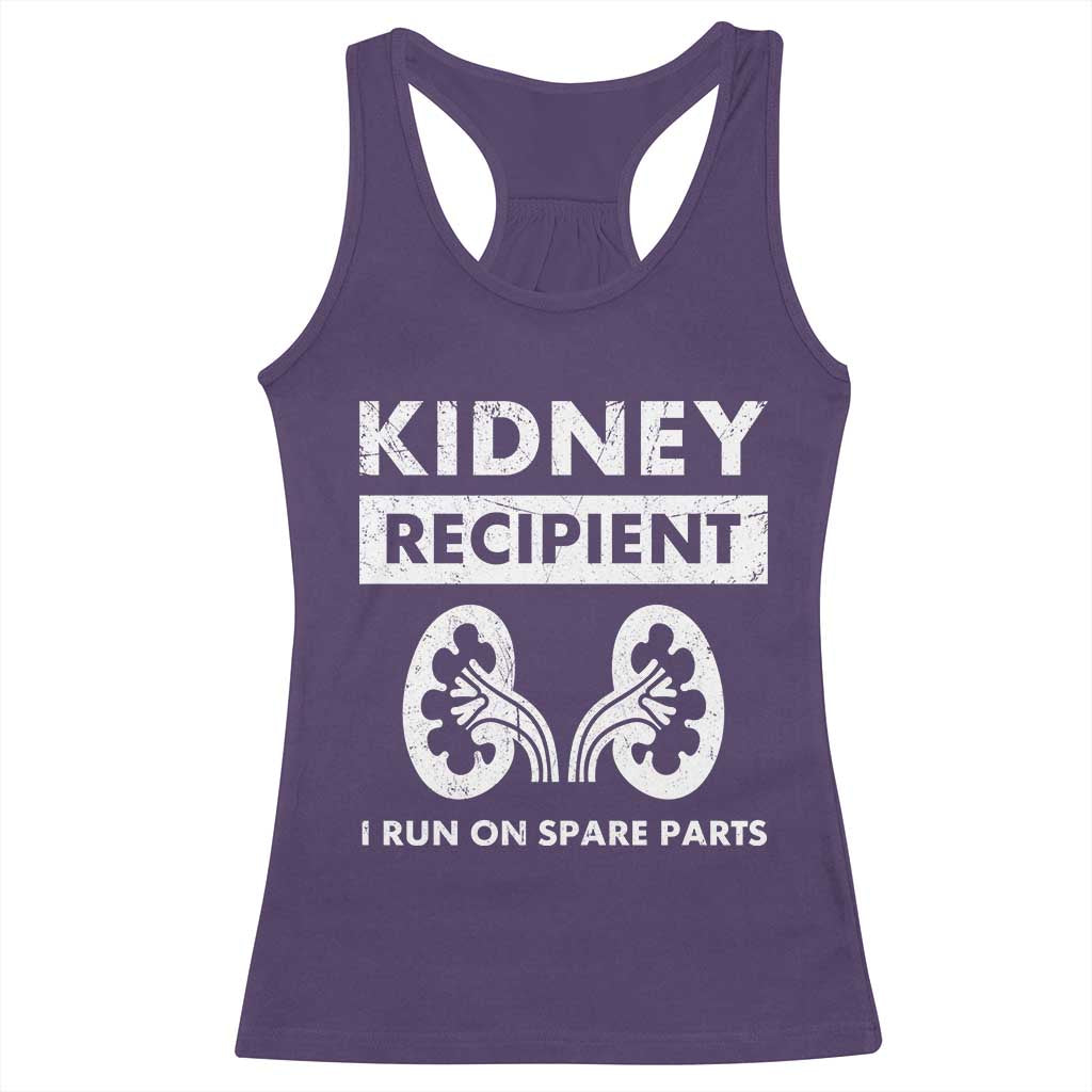 Kidney Recipient Run On Spare Parts Racerback Tank Top Matching Recovery