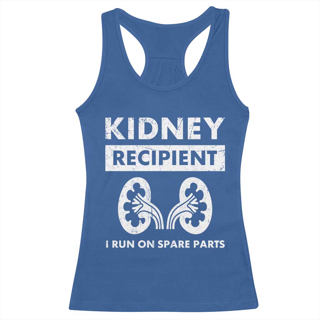 Kidney Recipient Run On Spare Parts Racerback Tank Top Matching Recovery