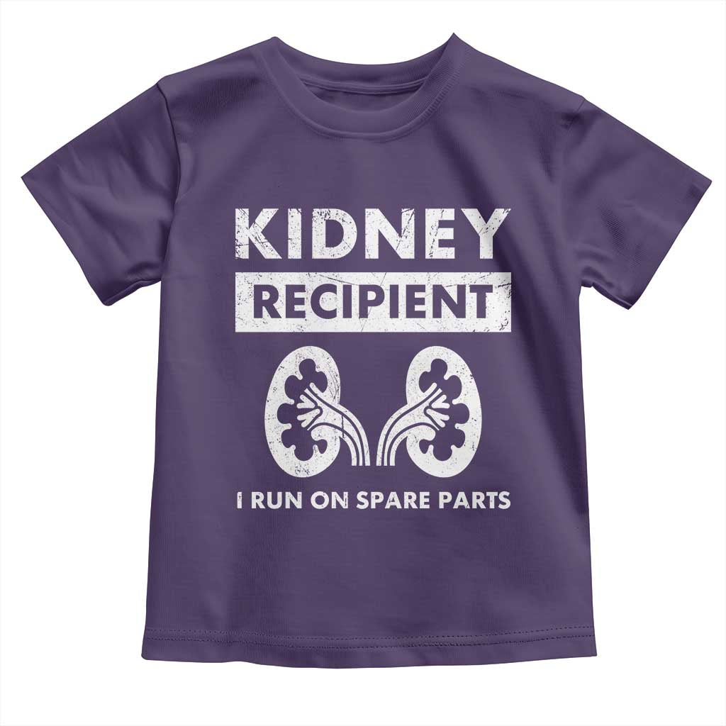Kidney Recipient Run On Spare Parts Toddler T Shirt Matching Recovery