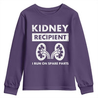 Kidney Recipient Run On Spare Parts Youth Sweatshirt Matching Recovery