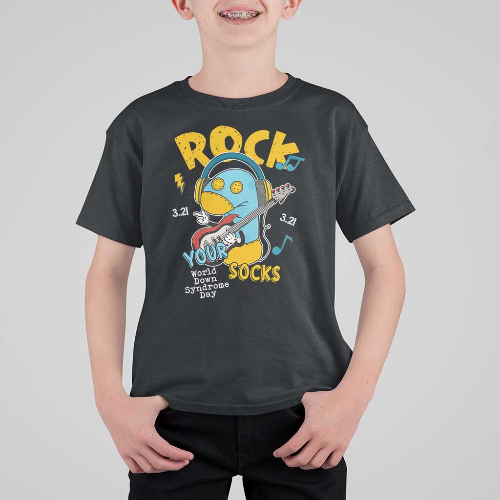 Funny Rock Your Socks T Shirt For Kid World Down Syndrome Day WDSD