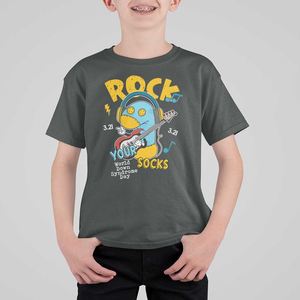 Funny Rock Your Socks T Shirt For Kid World Down Syndrome Day WDSD