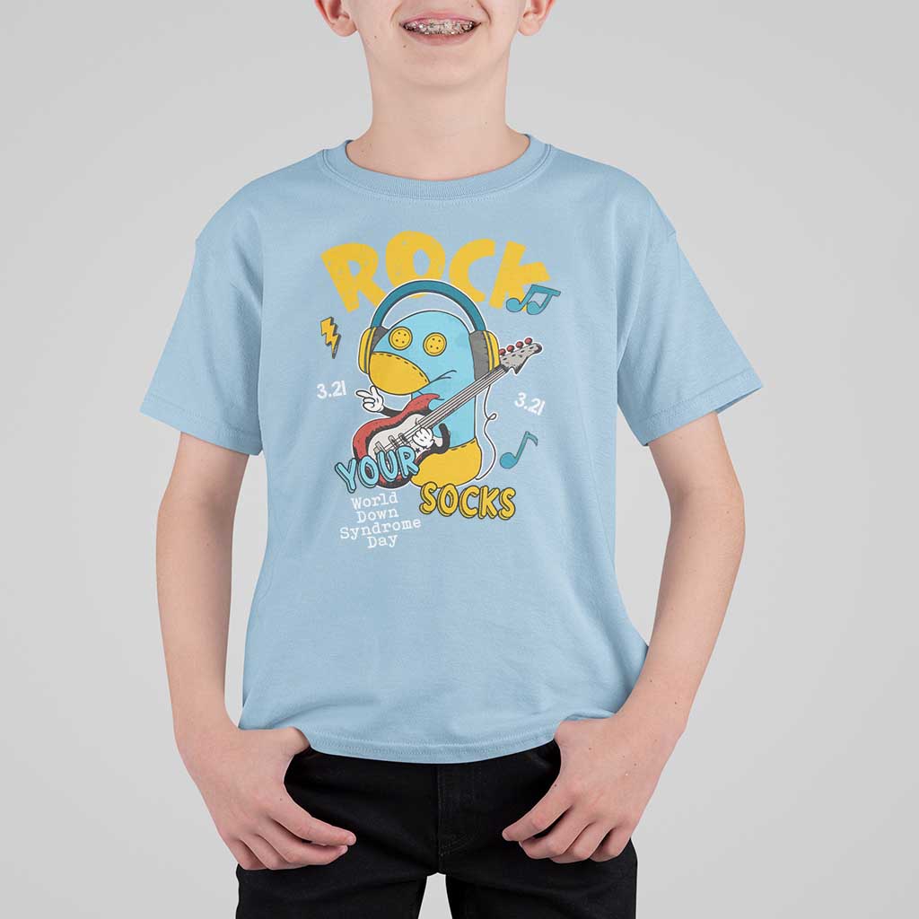 Funny Rock Your Socks T Shirt For Kid World Down Syndrome Day WDSD