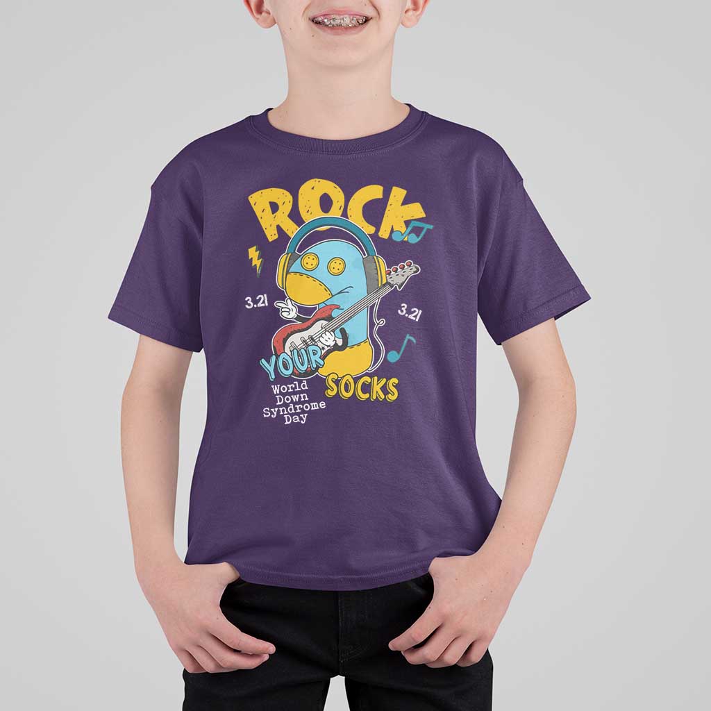 Funny Rock Your Socks T Shirt For Kid World Down Syndrome Day WDSD