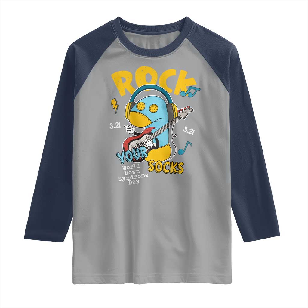 Funny Rock Your Socks Raglan Shirt World Down Syndrome Day WDSD