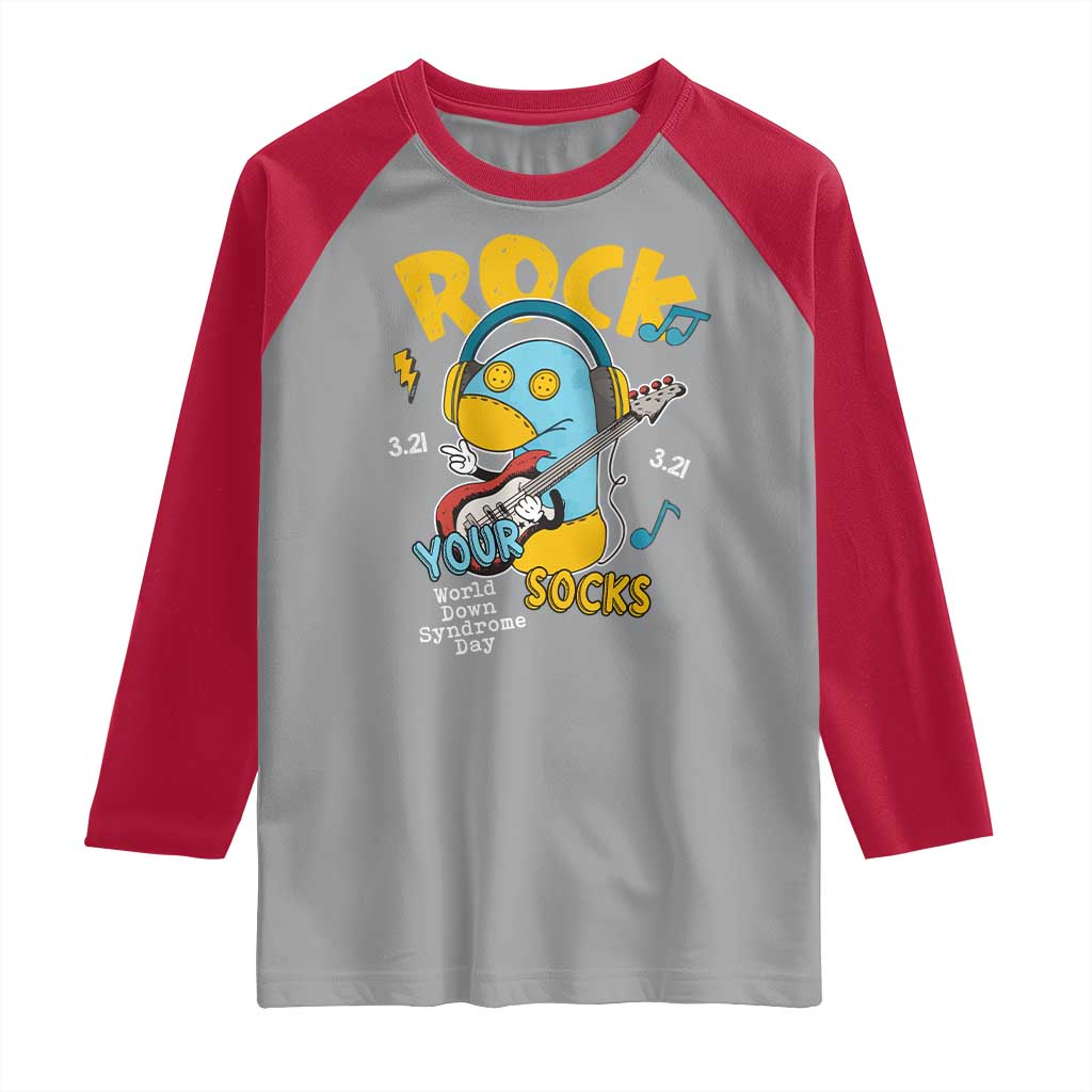 Funny Rock Your Socks Raglan Shirt World Down Syndrome Day WDSD