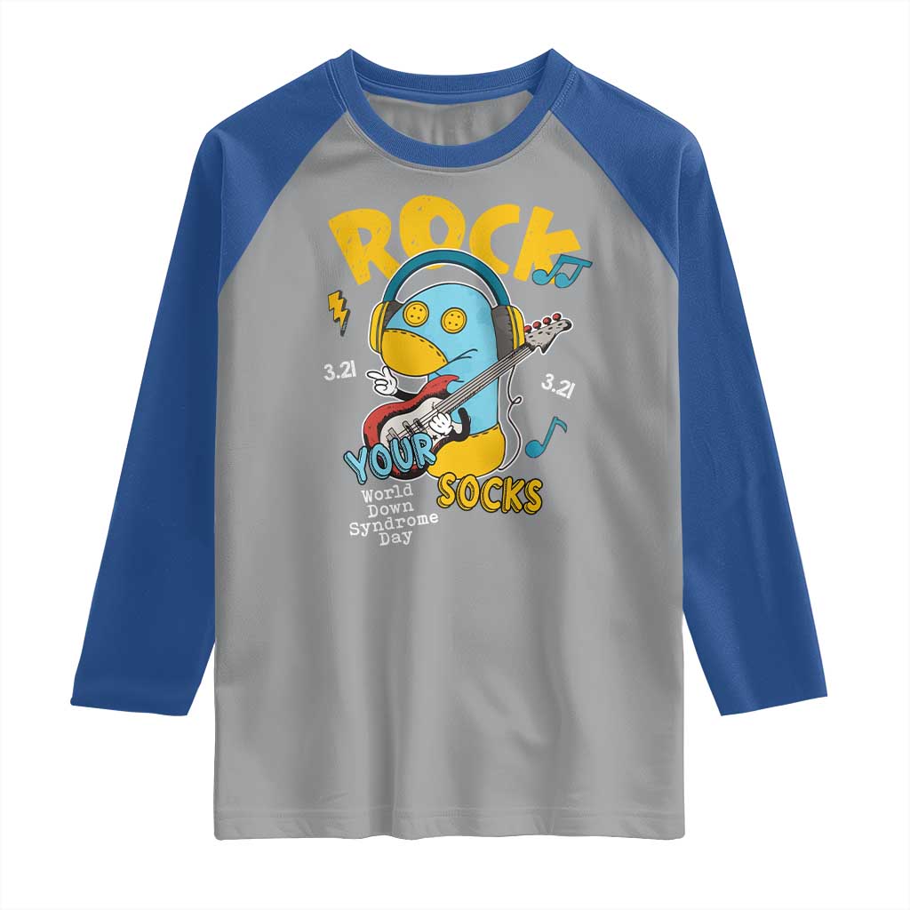 Funny Rock Your Socks Raglan Shirt World Down Syndrome Day WDSD