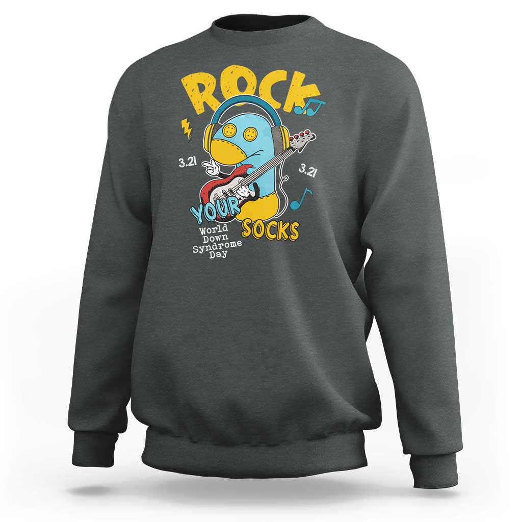 Funny Rock Your Socks Sweatshirt World Down Syndrome Day WDSD