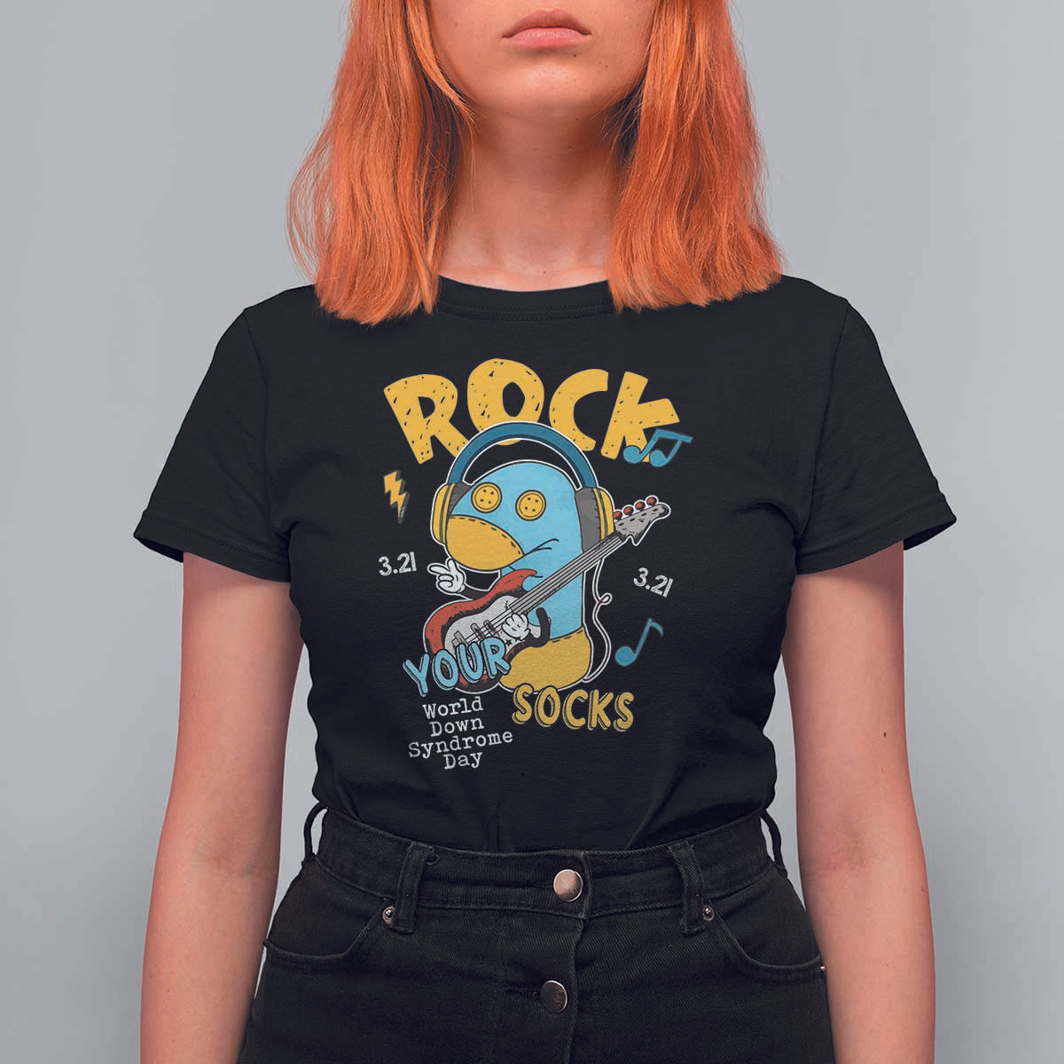 Funny Rock Your Socks T Shirt For Women World Down Syndrome Day WDSD