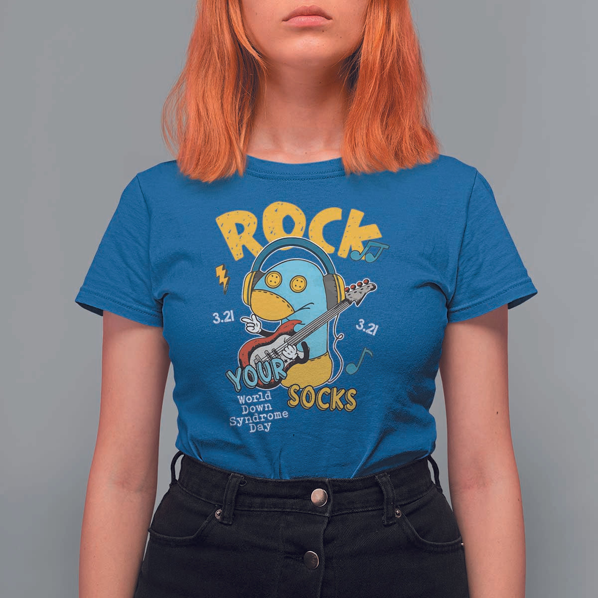 Funny Rock Your Socks T Shirt For Women World Down Syndrome Day WDSD