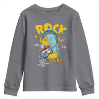 Funny Rock Your Socks Youth Sweatshirt World Down Syndrome Day WDSD