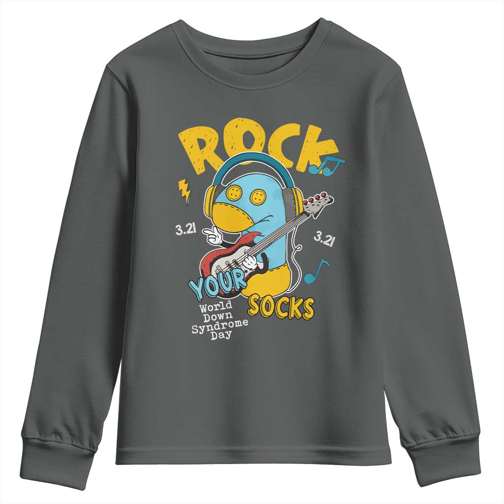 Funny Rock Your Socks Youth Sweatshirt World Down Syndrome Day WDSD
