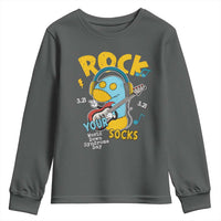 Funny Rock Your Socks Youth Sweatshirt World Down Syndrome Day WDSD