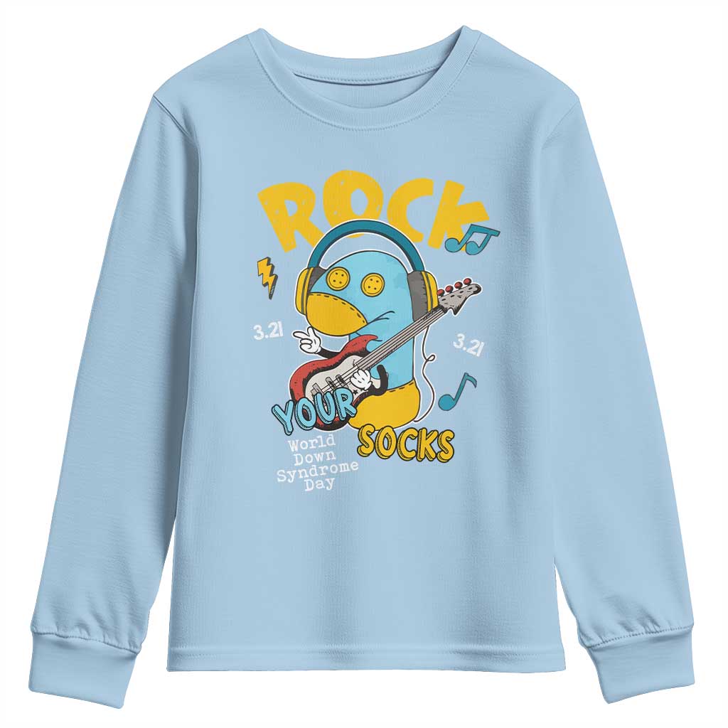 Funny Rock Your Socks Youth Sweatshirt World Down Syndrome Day WDSD
