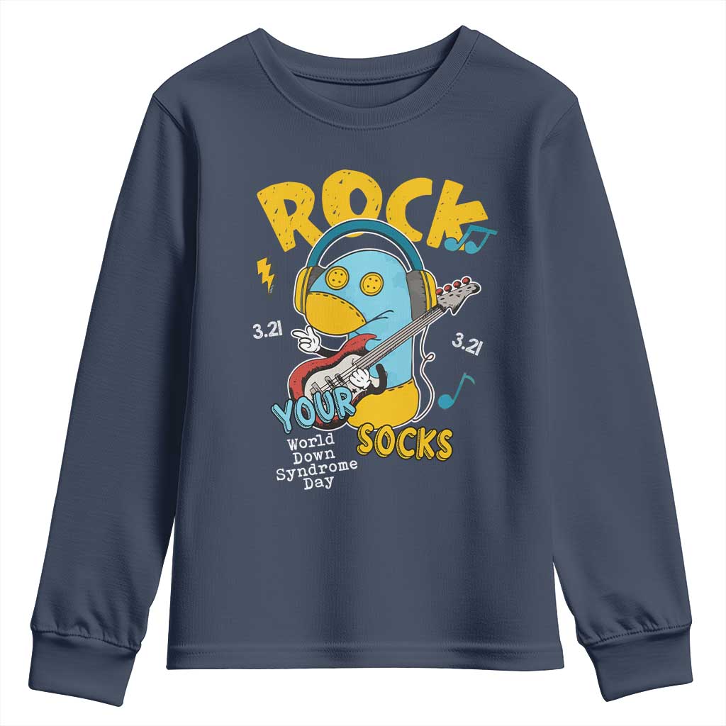 Funny Rock Your Socks Youth Sweatshirt World Down Syndrome Day WDSD