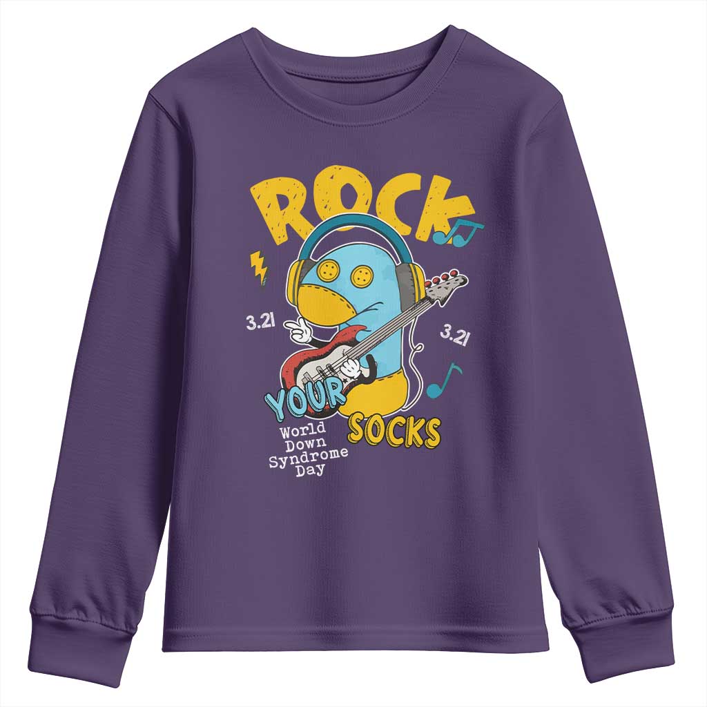 Funny Rock Your Socks Youth Sweatshirt World Down Syndrome Day WDSD