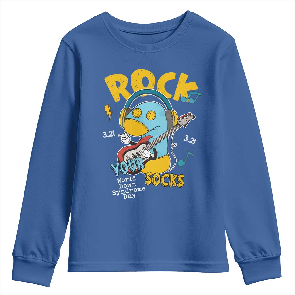 Funny Rock Your Socks Youth Sweatshirt World Down Syndrome Day WDSD