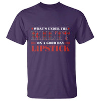 Funny Scottish Pride T Shirt What's Under The Kilt On A Good Day Lipstick Tartan