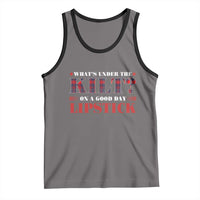 Funny Scottish Pride Tank Top What's Under The Kilt On A Good Day Lipstick Tartan