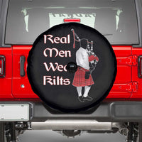 Funny Scottish Pride Spare Tire Cover Real Men Wear Kits Tartan Bagpipe