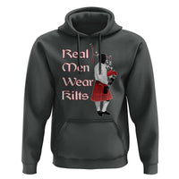 Funny Scottish Pride Hoodie Real Men Wear Kits Tartan Bagpipe