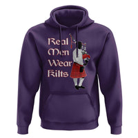 Funny Scottish Pride Hoodie Real Men Wear Kits Tartan Bagpipe