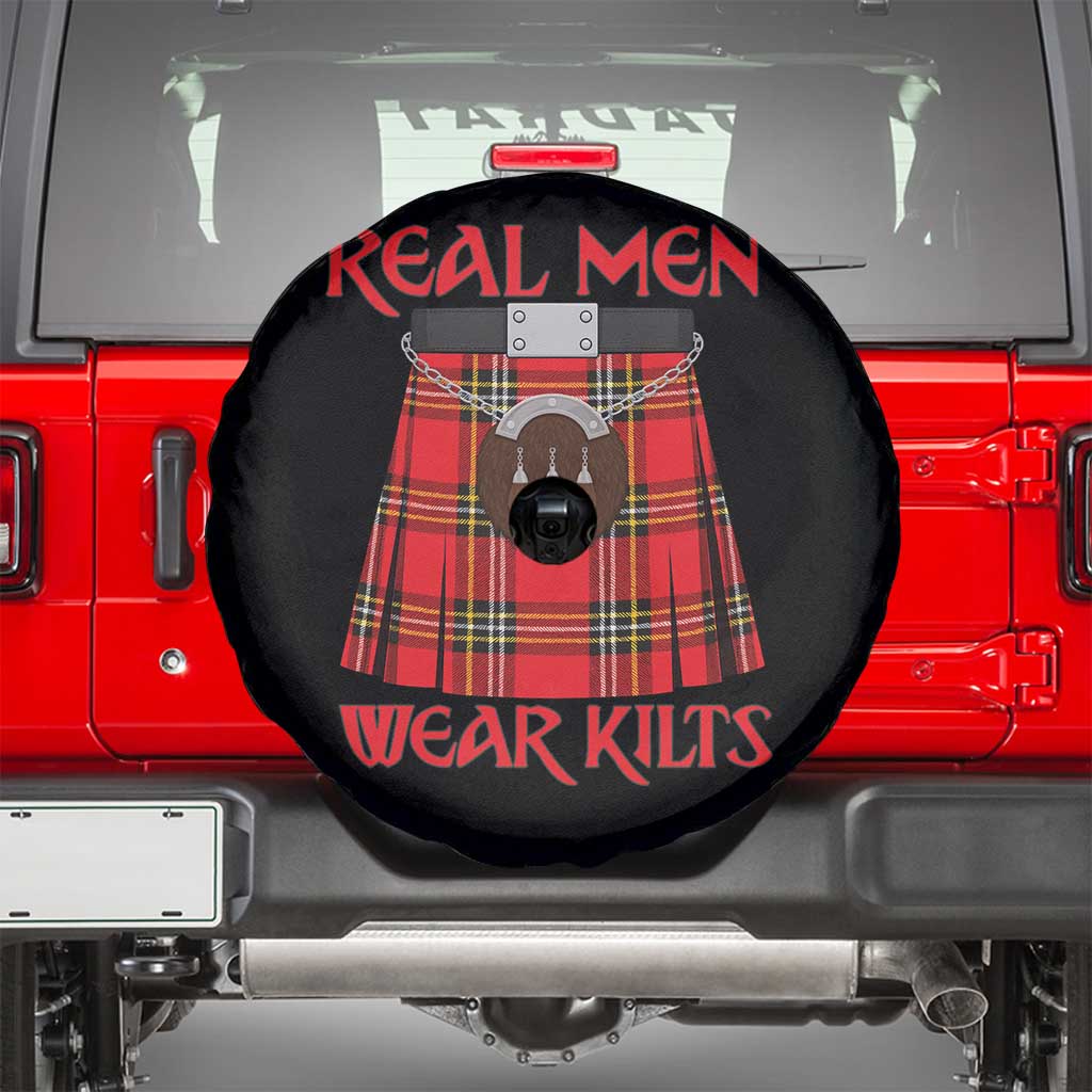 Funny Real Men Wear Kilts Spare Tire Cover Scottish Pride