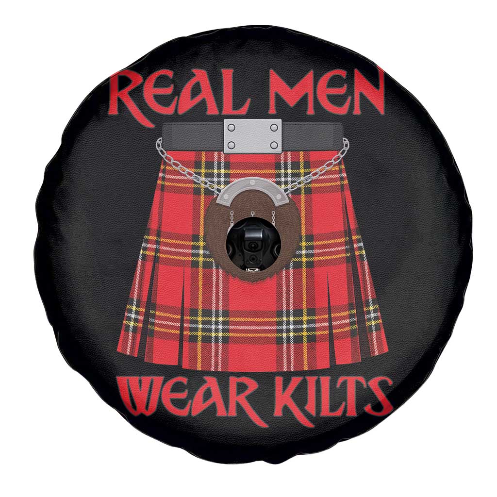 Funny Real Men Wear Kilts Spare Tire Cover Scottish Pride
