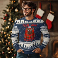 Funny Real Men Wear Kilts Ugly Christmas Sweater Scottish Pride - Wonder Print Shop