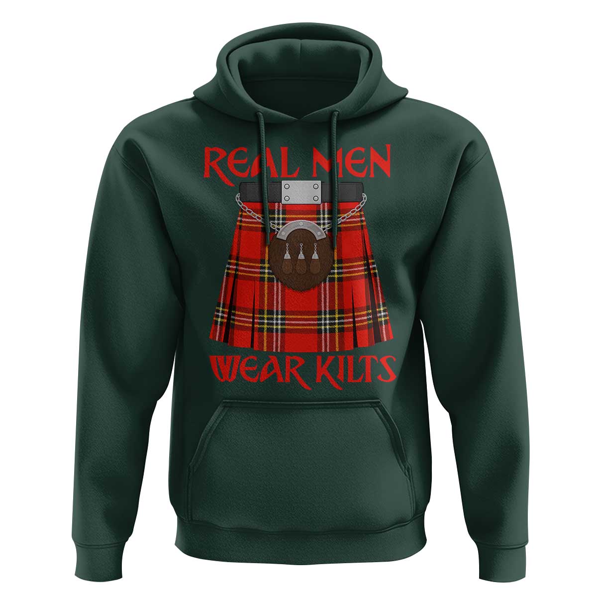 Funny Real Men Wear Kilts Hoodie Scottish Pride