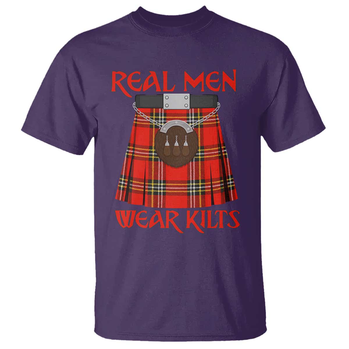 Funny Real Men Wear Kilts T Shirt Scottish Pride