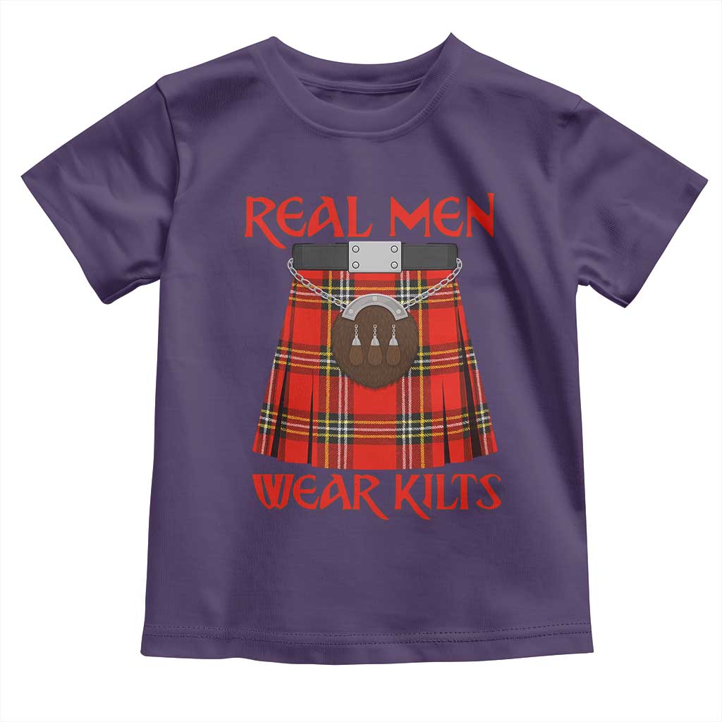 Funny Real Men Wear Kilts Toddler T Shirt Scottish Pride