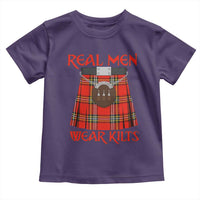 Funny Real Men Wear Kilts Toddler T Shirt Scottish Pride