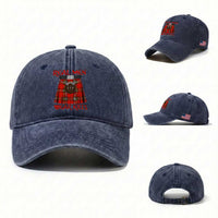 Funny Real Men Wear Kilts Washed Cotton Baseball Cap Scottish Pride