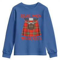 Funny Real Men Wear Kilts Youth Sweatshirt Scottish Pride