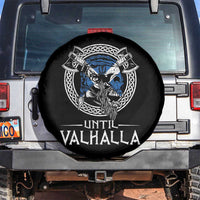 Funny Scottish Viking Spare Tire Cover Until Valhalla Vintage Scottish Flag Skull