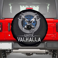 Funny Scottish Viking Spare Tire Cover Until Valhalla Vintage Scottish Flag Skull