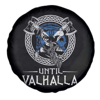 Funny Scottish Viking Spare Tire Cover Until Valhalla Vintage Scottish Flag Skull