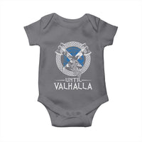 Funny Scottish Viking Baby Onesie Until Valhalla Vintage Scottish Flag Skull