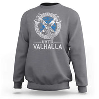Funny Scottish Viking Sweatshirt Until Valhalla Vintage Scottish Flag Skull