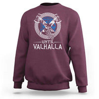 Funny Scottish Viking Sweatshirt Until Valhalla Vintage Scottish Flag Skull