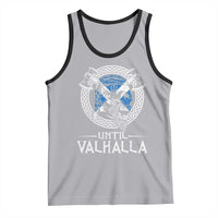 Funny Scottish Viking Tank Top Until Valhalla Vintage Scottish Flag Skull