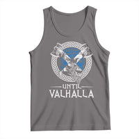 Funny Scottish Viking Tank Top Until Valhalla Vintage Scottish Flag Skull