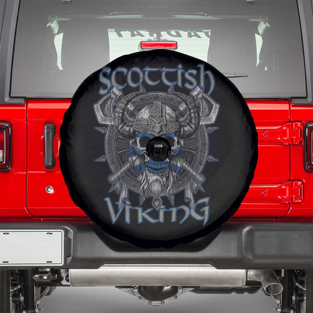 Scottish Viking Axes Celtic Knot Spare Tire Cover Scottish Flag