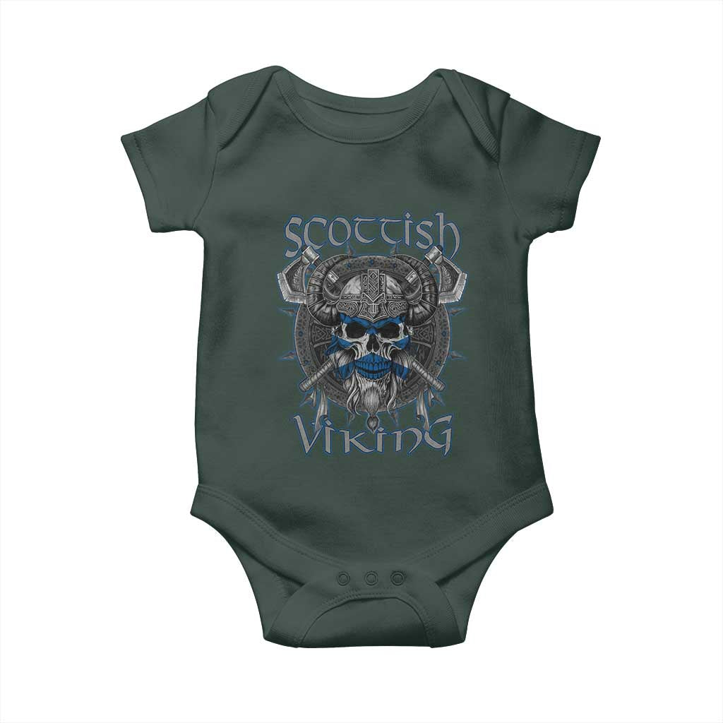 Scottish Viking Axes Celtic Knot Baby Onesie Scottish Flag