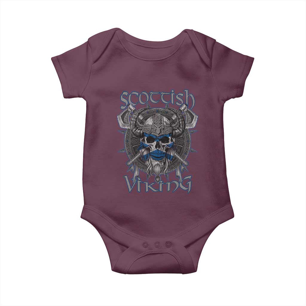 Scottish Viking Axes Celtic Knot Baby Onesie Scottish Flag